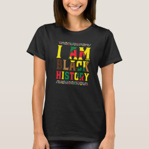 Ik ben Zwarte Geschiedenis Maandag Relebratie Afro T-shirt