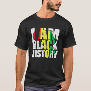 Ik ben Zwarte Geschiedenis Melanin Pride History M T-shirt