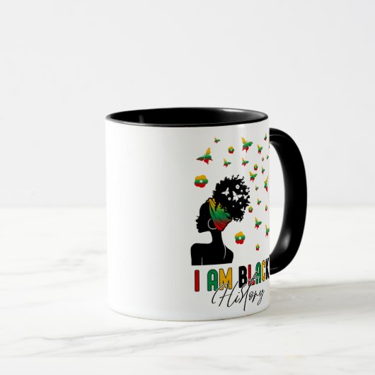 Ik ben zwarte geschiedenis mok (Voorkant rechts)
