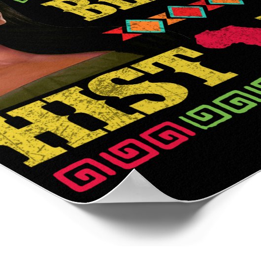 Ik ben zwarte Geschiedenis Onderwezen Zwartgeschie Poster (Hoek)