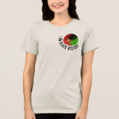 Ik ben zwarte geschiedenis pan Afrikaanse vlag afr Tri-Blend Shirt (Voorkant)