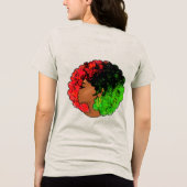Ik ben zwarte geschiedenis pan Afrikaanse vlag afr Tri-Blend Shirt (Achterkant)