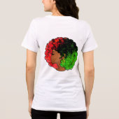 Ik ben zwarte geschiedenis pan Afrikaanse vlag afr Tri-Blend Shirt (Achterkant)