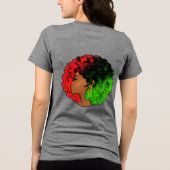 Ik ben zwarte geschiedenis pan Afrikaanse vlag afr Tri-Blend Shirt (Achterkant)