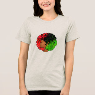 Ik ben zwarte geschiedenis pan Afrikaanse vlag afr Tri-Blend Shirt