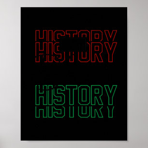 Ik ben Zwarte Geschiedenis Shirt Zwarte Geschieden Poster
