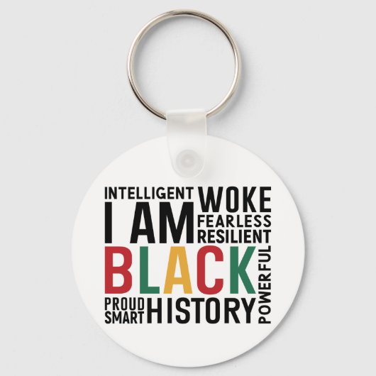 Ik ben zwarte geschiedenis sleutelhanger (Voorkant)