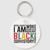 Ik ben zwarte geschiedenis sleutelhanger (Achterkant)