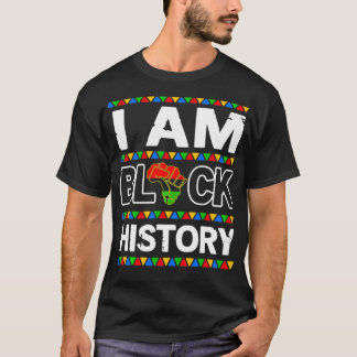 Ik ben zwarte geschiedenis t-shirt