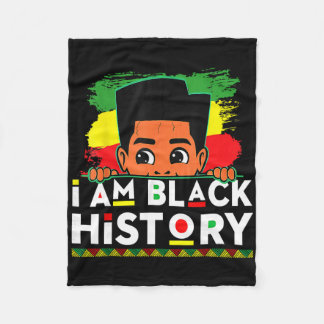 Ik ben Zwarte Geschiedenis T-shirt voor kinderen j Fleece Deken