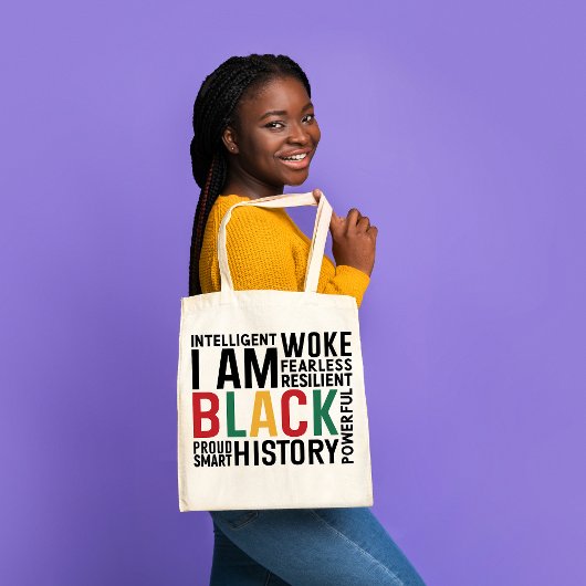 Ik ben zwarte geschiedenis tote bag