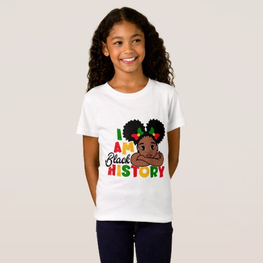 Ik ben Zwarte Geschiedenis voor kinderen Geschiede T-shirt (Voorkant volledig)