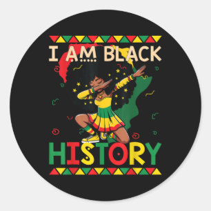 Ik ben zwarte geschiedenis voor vrouwen meisjes Ki Ronde Sticker