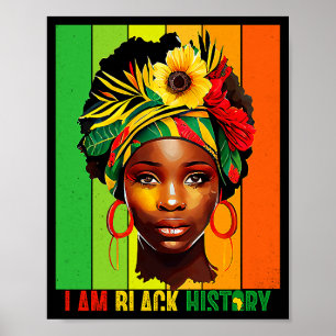 Ik ben zwarte geschiedenis vrouwen meisjes zwarte poster