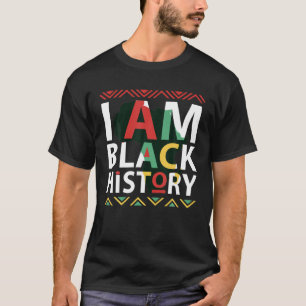 Ik ben Zwarte Geschiedenis Zwarte Maand Pride Afri T-shirt