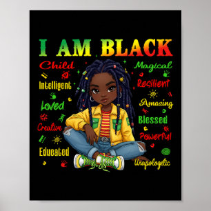 Ik ben Zwarte Kind Geschiedenis Maand Afro-Amerika Poster
