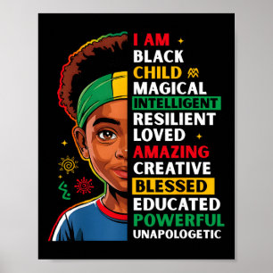 Ik Ben Zwarte Kind Geschiedenis Maand Afro-Amerika Poster