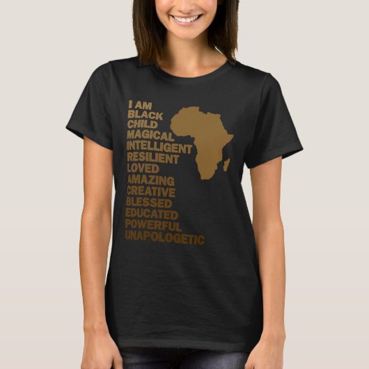 Ik ben Zwarte Kind Magische Zwarte Geschiedenis Ma T-shirt (Voorkant)