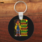 Ik ben Zwarte Kinder Geschiedenis Maand Afro-Ameri Sleutelhanger (Voorkant)
