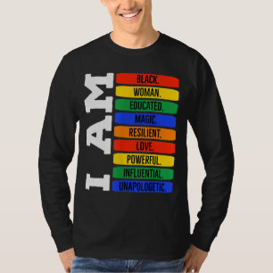 Ik ben zwarte vrouw koningin - zwarte geschiedenis t-shirt