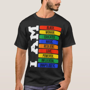 Ik ben zwarte vrouw koningin - zwarte geschiedenis t-shirt