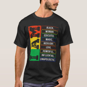 Ik ben zwarte vrouw opgeleide Afrikaanse Melanine T-shirt