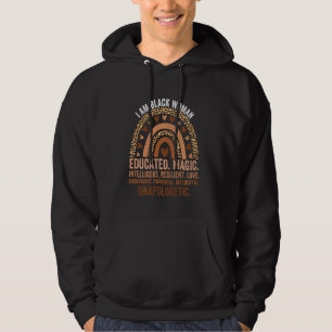 Ik Ben Zwarte Vrouw Opgeleide Melanine Regenboog Z Hoodie