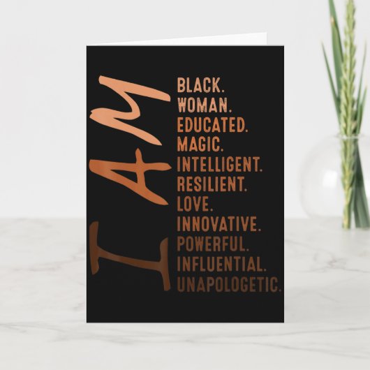 Ik Ben Zwarte Vrouw Opgeleide Melanine Zwarte Gesc Kaart (Voorkant)