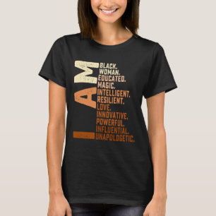 Ik Ben Zwarte Vrouw Zwarte Geschiedenis Maand Unap T-shirt