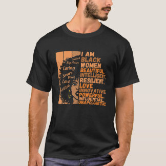 Ik ben zwarte vrouwen Zwarte Geschiedenis Maand Af T-shirt