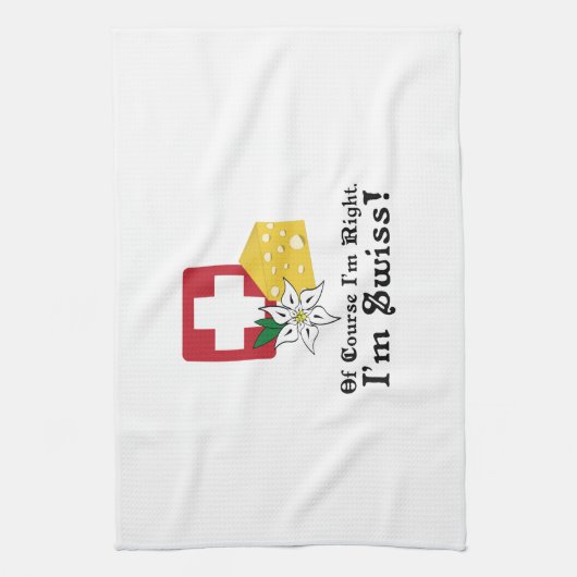 Ik ben Zwitsers! Theedoek (Verticaal)