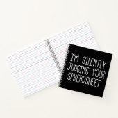 IK Beoordeel Je Spreadsheet In Stilte Notitieboek (Binnen)
