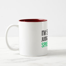 Ik beoordeel je spreadsheet in stilte tweekleurige koffiemok