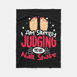 Ik beoordeel stilletjes je nagelvorm fleece deken