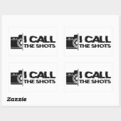 Ik bepaal de regels Black Distressed Design Rechthoekige Sticker (Vel)