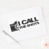 Ik bepaal de regels Black Distressed Design Rechthoekige Sticker (Envelop)