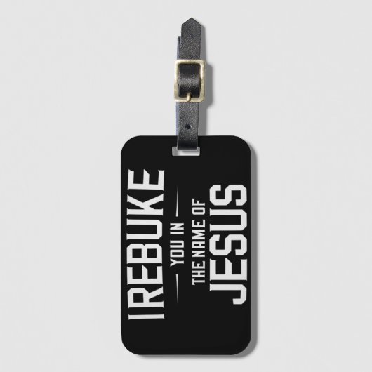 Ik berisp u in de naam van Jezus Bagagelabel (Voorkant (verticaal))