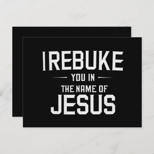 Ik berisp u in de naam van Jezus Briefkaart (Voorkant / Achterkant)