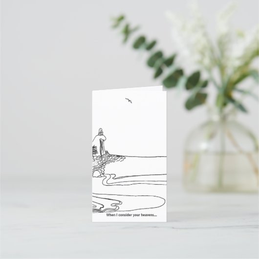 "Ik beschouw uw hemelen" (Schrift) Klantenkaartje (Voorkant)