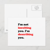 Ik beschrijf je briefkaart (Voorkant / Achterkant)