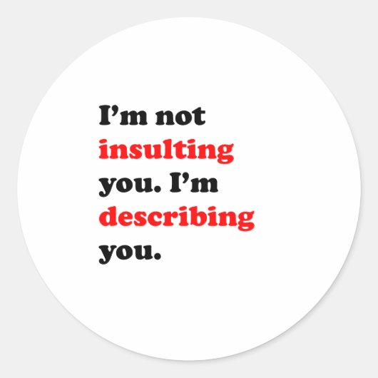 Ik beschrijf je ronde sticker (Voorkant)
