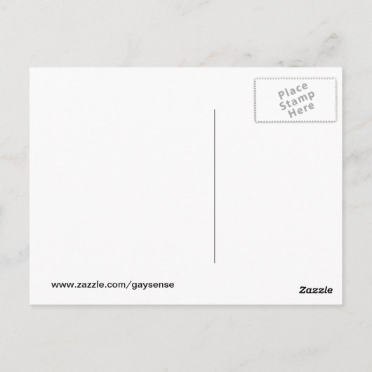 "Ik besloot om Gay te zijn..." BRIEFKAART -  (Achterkant)