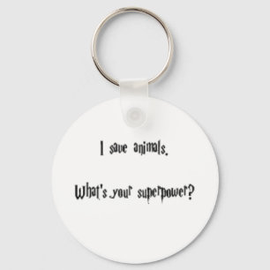 Ik bespaar dieren sleutelhanger
