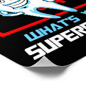 Ik bespaar glimlachen Superpower Dentist Dental As Poster (Hoek)