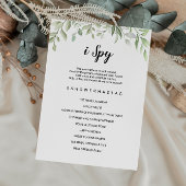 Ik bespioneer weddenschappen of Vrijgezellenfeest Kaart