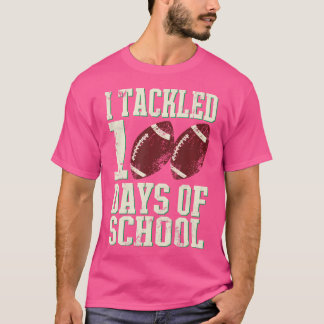 Ik besprak 100 dagen van het thema Football op sch T-shirt