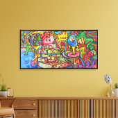 Ik besta door Squid Fear City (2.5) Canvas Afdruk (Insitu (Woonkamer))