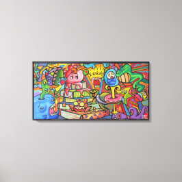 Ik besta door Squid Fear City (2.5) Canvas Afdruk