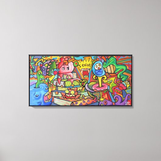 Ik besta door Squid Fear City (2.5) Canvas Afdruk (Voorkant)