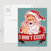 Ik besta niet, kerstman feestdagenkaart (Voorkant / Achterkant)